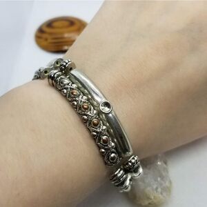 Victorian luxe stretch bracelet silver‎